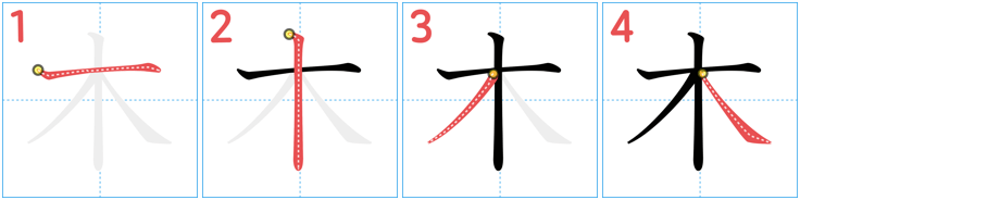 Symmetrical sides stroke order