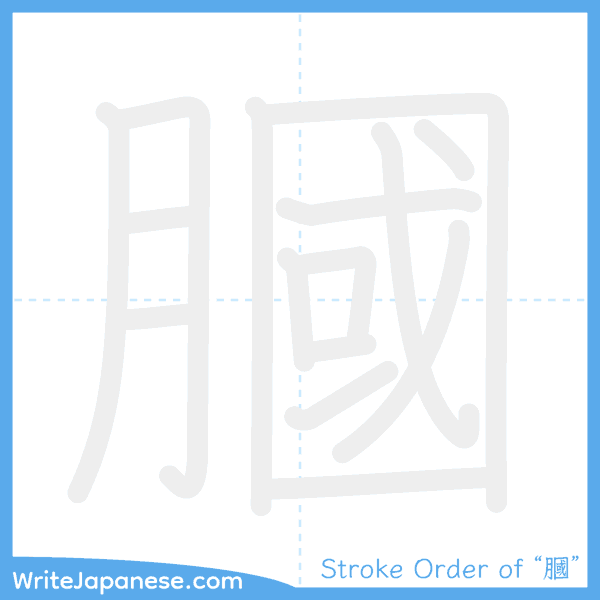 How to write Japanese kanji "膕" - stroke order animation