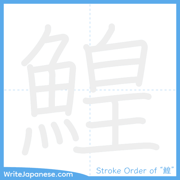 How to write Japanese kanji "鰉" - stroke order animation