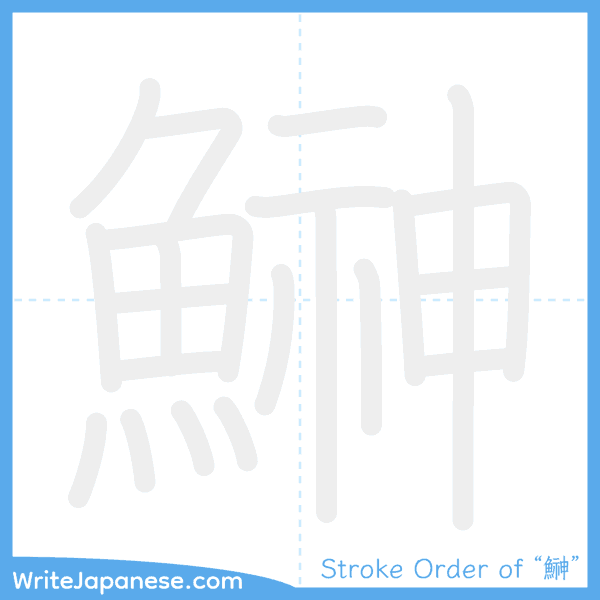 How to write Japanese kanji "鰰" - stroke order animation