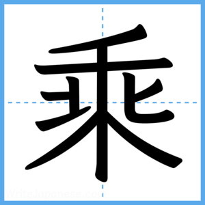 Japanese Kanji "乘" - Stroke Order Guide