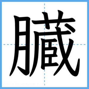 Japanese Kanji "臓" - Stroke Order Guide