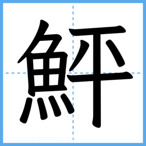 Japanese Kanji "鮃" - Stroke Order Guide