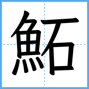 Japanese Kanji "鮖" - Stroke Order Guide