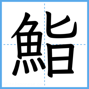 Japanese Kanji "鮨" - Stroke Order Guide