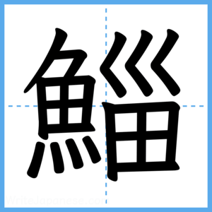 Japanese Kanji "鯔" - Stroke Order Guide