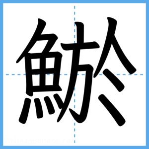 Japanese Kanji "鯲" - Stroke Order Guide