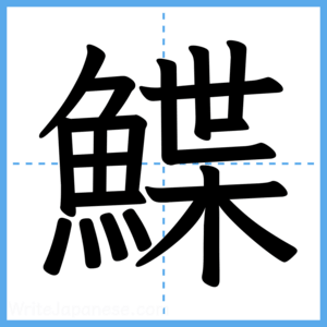 Japanese Kanji "鰈" - Stroke Order Guide
