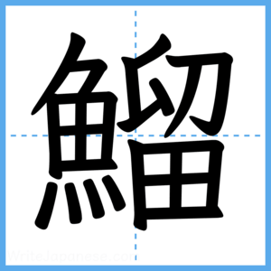 Japanese Kanji "鰡" - Stroke Order Guide