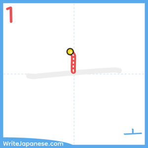 How to write "亠" - stroke 1