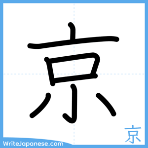 How to write "京" - complete stroke order