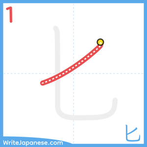 How to write "匕" - stroke 1