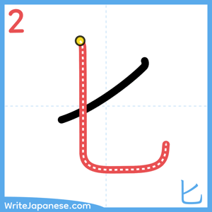 How to write "匕" - stroke 2