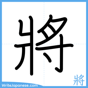 How to write "將" - complete stroke order