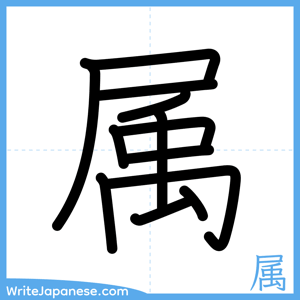 How to write "属" - complete stroke order