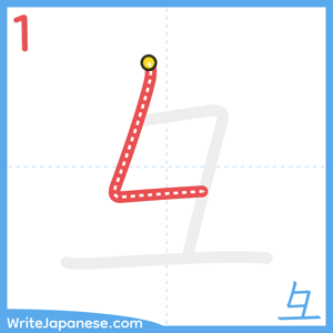 How to write "彑" - stroke 1