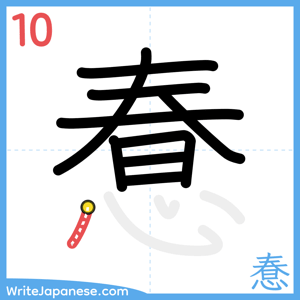 How to write "惷" - stroke 10