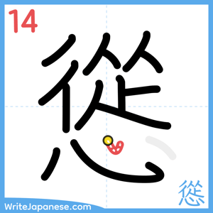 How to write "慫" - stroke 14
