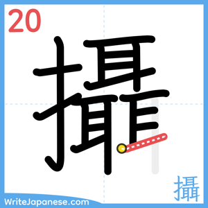 How to write "攝" - stroke 20