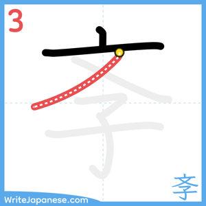 How to write "斈" - stroke 3