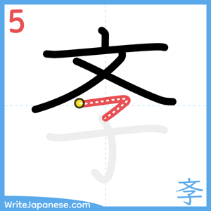 How to write "斈" - stroke 5