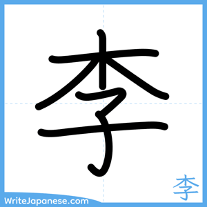 How to write "李" - complete stroke order