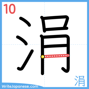 How to write "涓" - stroke 10