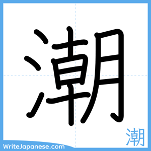 How to write "潮" - complete stroke order
