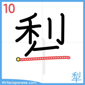 How to write "犁" - stroke 10