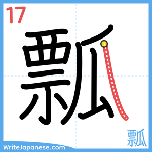 How to write "瓢" - stroke 17