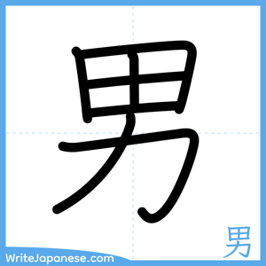 How to write "男" - complete stroke order
