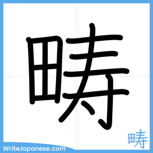 How to write "畴" - complete stroke order