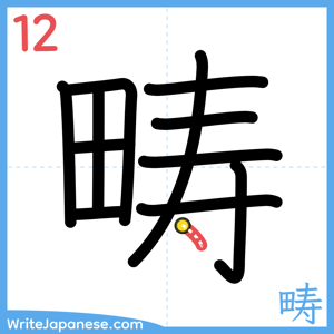 How to write "畴" - stroke 12