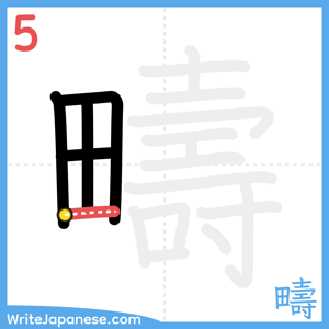 How to write "疇" - stroke 5