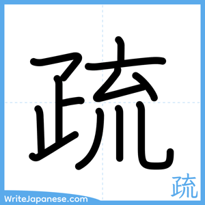 How to write "疏" - complete stroke order