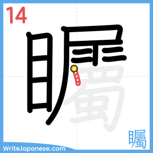 How to write "矚" - stroke 14