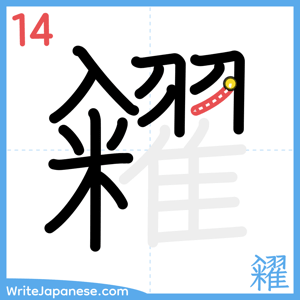 How to write "糴" - stroke 14