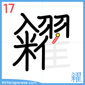 How to write "糴" - stroke 17