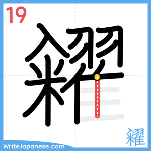 How to write "糴" - stroke 19
