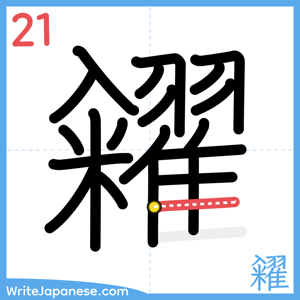 How to write "糴" - stroke 21