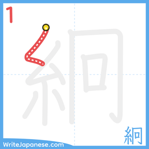 How to write "絅" - stroke 1