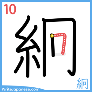 How to write "絅" - stroke 10