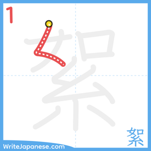 How to write "絮" - stroke 1