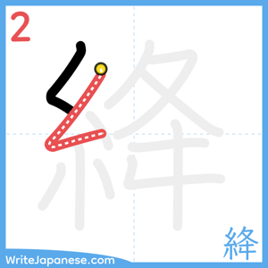 How to write "絳" - stroke 2