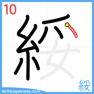 How to write "綏" - stroke 10