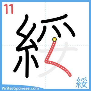 How to write "綏" - stroke 11