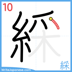 How to write "綵" - stroke 10