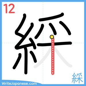 How to write "綵" - stroke 12