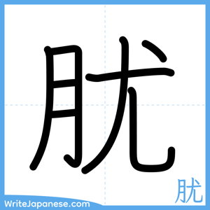 How to write "肬" - complete stroke order