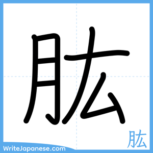 How to write "肱" - complete stroke order